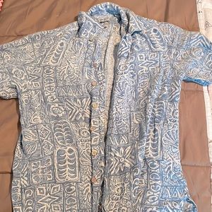 Tropical bottom up shirt 100% silk